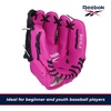 image:imageReebok  Youth Baseball Glove Set 9Inch Kids Sports Glove with Foam Ball Training Mitt for Beginners Practice amp Backyard PlayPink