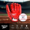 image:imageReebok  Youth Baseball Glove Set 9Inch Kids Sports Glove with Foam Ball Training Mitt for Beginners Practice amp Backyard PlayRed