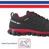 image:imageReebok Mens Rb4041 Sublite Cushion Safety Toe Athletic Work Shoe BlackBlackred