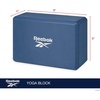 image:imageReebok Solid Yoga Block 4 x 6 x 9 Yoga Brick with Lightweight Support for Flexibility Balance amp Alignment Portable Foam Block for Fitness Home Workout Stretching amp MoreHoops Blue