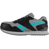 image:imageReebok Womens Rb982 Harman Composite Toe Classic Work Sneaker Grey and Teal SafetyBlackTeal
