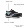 image:imageReebok Womens Rb982 Harman Composite Toe Classic Work Sneaker Grey and Teal SafetyBlackTeal