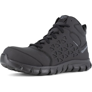 image:imageReebok Mens Sublite Cushion Mid Slip Resistant Alloy Toe WorkDuty  BlackBlack