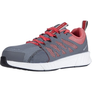 image:imageReebok Womens Rb314 Womens Fusion Flexweave Work Safety Toe Athletic Work Shoe Heritage TealGrey and Red