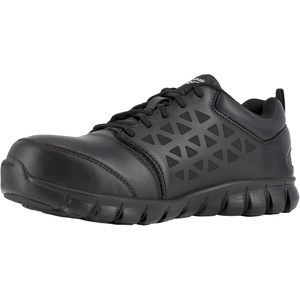 image:imageReebok Work Womens Sublite Cushion Alloy Toe EH Athletic Work Shoe Black Leather  RB047