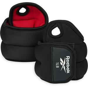 image:imageReebok Wrist Weights Wearable Weights with Thumb Loop for Arm Fitness Boxing Yoga Walking amp More Polyester Spandex Wrist Wraps Home Workout Essentials amp Gym Accessories for Women amp Men1 LBs