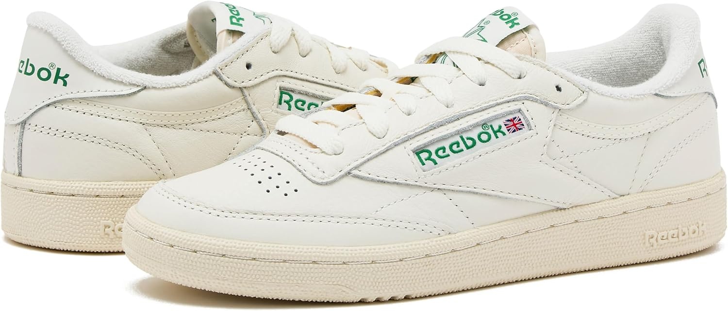 image:imageReebok Club C 85 Vintage Tennis Sneakers for Women Casual White Womens Shoes Size 5 to 11ChalkAlabasterGlen Green