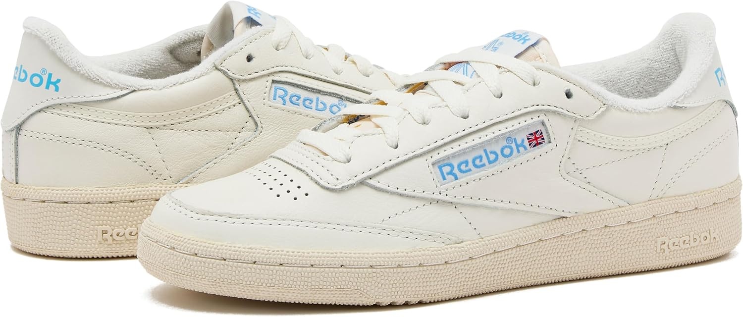 image:imageReebok Club C 85 Vintage Tennis Sneakers for Women Casual White Womens Shoes Size 5 to 11ChalkAlabasterSky Blue