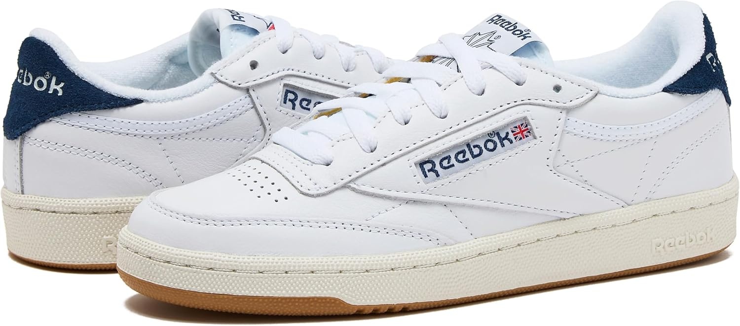 image:imageReebok Club C 85 Vintage Tennis Sneakers for Women Casual White Womens Shoes Size 5 to 11Footwear WhiteBatik BlueChalk
