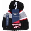 image:imageReebok 2Piece BabyToddler Winter Hat and Mittens Set Warm Knitted Pom Beanie amp Gloves Kids Cozy Cold Weather AccessoriesBlackRed