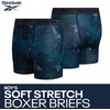 image:imageReebok Boys Boxer Briefs 8 Pack Performance Stretch MoistureWicking Boxers  Lightweight MoistureWicking Fabric Keeps Skin Dry Flexible StayPut Legs Prevent Riding Up During ActivityTeal BlueBlackBlue DepthsMediterranean Print