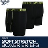 image:imageReebok Boys Boxer Briefs 8 Pack Performance Stretch MoistureWicking Boxers  Lightweight MoistureWicking Fabric Keeps Skin Dry Flexible StayPut Legs Prevent Riding Up During ActivityAll Black