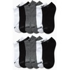 image:imageReebok Boys Low Cut Socks 12 Pack Cushioned Athletic No Show Socks  Stretch Performance Fit with MoistureWicking Breathable Comfort Reinforced Heel and Toe for Active DaysBlackWhiteGrey