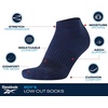 image:imageReebok Boys Low Cut Socks 12 Pack Cushioned Athletic No Show Socks  Stretch Performance Fit with MoistureWicking Breathable Comfort Reinforced Heel and Toe for Active DaysBlack Logo
