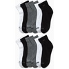 image:imageReebok Boys Quarter Socks 12Pack Cushioned Athletic Socks wArch Support  MoistureWicking Breathable Fabric with a Reinforced Toe Seam Built for AllDay Active WearBlackWhiteGrey