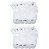 image:imageReebok Boys Quarter Socks 12Pack Cushioned Athletic Socks wArch Support  MoistureWicking Breathable Fabric with a Reinforced Toe Seam Built for AllDay Active WearAll White