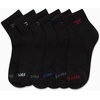image:imageReebok Boys Quarter Socks 6 Pack Performance Quarter Cut Athletic Socks  Breathable Moisturewicking Fabric Cushioned Footbed Eases Fatigue Arch Support Locks in FitAll Black