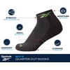 image:imageReebok Boys Quarter Socks 6 Pack Performance Quarter Cut Athletic Socks  Breathable Moisturewicking Fabric Cushioned Footbed Eases Fatigue Arch Support Locks in FitGrey Logo