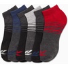 image:imageReebok Boys Quarter Socks 6 Pack Performance Quarter Cut Athletic Socks  Breathable Moisturewicking Fabric Cushioned Footbed Eases Fatigue Arch Support Locks in FitBlackGreyRed