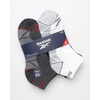 image:imageReebok Boys Quarter Socks 6 Pack Performance Quarter Cut Athletic Socks  Breathable Moisturewicking Fabric Cushioned Footbed Eases Fatigue Arch Support Locks in FitBlackWhiteGrey Assortment