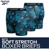 image:imageReebok Boys Underwear  3 Pack Performance Boys Boxer Briefs with Pouch  Wicks Away Moisture to Keep Him Cool During Sports and Play Reduces RideUp and Chafing with Flexible StretchTeal BlueBlackPool Blue Print