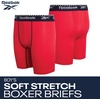 image:imageReebok Boys Underwear  3 Pack Performance Boys Boxer Briefs with Pouch  Wicks Away Moisture to Keep Him Cool During Sports and Play Reduces RideUp and Chafing with Flexible StretchRedLight GreyNavy