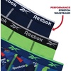 image:imageReebok Boys Underwear  3 Pack Performance Boys Boxer Briefs with Pouch  Wicks Away Moisture to Keep Him Cool During Sports and Play Reduces RideUp and Chafing with Flexible StretchMaritime BlueGreen FlashSurf the Web Print