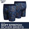 image:imageReebok Boys Underwear  3 Pack Performance Boys Boxer Briefs with Pouch  Wicks Away Moisture to Keep Him Cool During Sports and Play Reduces RideUp and Chafing with Flexible StretchStone GreySurf the WebBlack Print