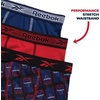 image:imageReebok Boys Underwear  3 Pack Performance Boys Boxer Briefs with Pouch  Wicks Away Moisture to Keep Him Cool During Sports and Play Reduces RideUp and Chafing with Flexible StretchBlue DepthsChinese RedBlack Print