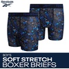 image:imageReebok Boys Underwear 4 Pack Performance MoistureWicking Boxer Briefs  Lightweight Breathable Fabric Keeps Kids Cool and Dry All Day TagFree Waistband Contour Support NoRideUp StayPut LegsBlack PrintStone GreySurf the Web