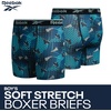 image:imageReebok Boys Underwear 4 Pack Performance MoistureWicking Boxer Briefs  Lightweight Breathable Fabric Keeps Kids Cool and Dry All Day TagFree Waistband Contour Support NoRideUp StayPut LegsMaritime BlueTeal BlueBlackPool Blue Print