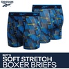 image:imageReebok Boys Underwear 4 Pack Performance MoistureWicking Boxer Briefs  Lightweight Breathable Fabric Keeps Kids Cool and Dry All Day TagFree Waistband Contour Support NoRideUp StayPut LegsBlithe PrintCitrus GreenMedium GreyMaritime Blue