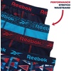 image:imageReebok Boys Underwear 4 Pack Performance MoistureWicking Boxer Briefs  Lightweight Breathable Fabric Keeps Kids Cool and Dry All Day TagFree Waistband Contour Support NoRideUp StayPut LegsPrintMaritime BlueAtomic BlueMaritime Blue Print