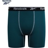 image:imageReebok Boys Underwear 5 Pack Performance MoistureWicking Boxer Briefs  Lightweight MoistureWicking Fabric Keeps Skin Dry Flexible StayPut Legs Prevent Riding Up During ActivityPrintsGreyTeal BluePool BlueBlack