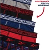 image:imageReebok Boys Underwear 5 Pack Performance MoistureWicking Boxer Briefs  Lightweight MoistureWicking Fabric Keeps Skin Dry Flexible StayPut Legs Prevent Riding Up During ActivityLight Grey MelangeBlue DepthsChinese RedBlue Depths PrintBlack