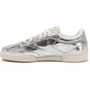 image:imageReebok Club C 85 Tennis Shoes for Women  Casual Womens SneakersSilver MetallicChalkNew Grey1