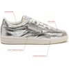 image:imageReebok Club C 85 Tennis Shoes for Women  Casual Womens SneakersSilver MetallicChalkNew Grey1