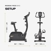 image:imageReebok FR20 Stationary Bike Indoor Cycling Bike with Adjustable Handles Saddle and Floor Level 8 Resistance Levels Upright Exercise Bike  Black