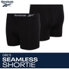 image:imageReebok Girls Boyshorts  4 Pack Seamless Cartwheel Bike Shorts 3  Combines BikeShort Coverage with Panty Comfort Machine Washable Fabric Retains Its Stretch Wear After WearAll BlackWhite Logo