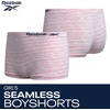 image:imageReebok Girls Boyshorts 4 Pack Performance Stretch Seamless Underwear  Soft Easy Coverage for School Play and Lounging Smooth Fit Flexes Through Sports and SleepoversSteel GreyFaded DenimWhiteWhite Spacedye