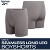 image:imageReebok Girls Boyshorts 4 Pack TagFree Seamless Long Leg Boxers 5 Inseam  Soft IrritationFree Comfort for Active Kids Supportive FullCoverage Fit Through Every ActivityBlackSteel Grey