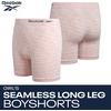 image:imageReebok Girls Boyshorts 4 Pack TagFree Seamless Long Leg Boxers 5 Inseam  Soft IrritationFree Comfort for Active Kids Supportive FullCoverage Fit Through Every ActivityWhiteFaded DenimWhite SpacedyeBright Pink