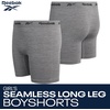 image:imageReebok Girls Boyshorts 4 Pack TagFree Seamless Long Leg Boxers 5 Inseam  Soft IrritationFree Comfort for Active Kids Supportive FullCoverage Fit Through Every ActivityGreyBlackWhiteBlue