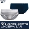 image:imageReebok Girls Hipster Panties 10 Pack Soft Stretch Seamless Underwear  Breathable MoistureWicking Fabric Keeps Her Fresh and Confident Everyday Smooth Comfort in Every MoveWhiteMajolica BlueWhite StripeCarmine Rose