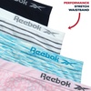 image:imageReebok Girls Hipster Panties 4 Pack Soft Stretch Seamless Underwear  Smooth Flexible Fabric with a TagFree Design for IrritationFree Comfort Secure Fit Without Pinching or DiggingPink JacquardScuba Blue SpacedyeWhite StripeBlack