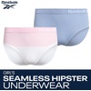 image:imageReebok Girls Hipster Panties 5 Pack Soft Stretch Seamless Underwear  Breathable MoistureWicking Fabric Keeps Her Fresh and Confident Everyday Smooth Comfort in Every MoveWhiteBlueGreyWhitePurple