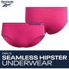 image:imageReebok Girls Hipster Panties 8 Pack Soft Stretch Seamless Underwear  Smooth Flexible Fabric with a TagFree Design for IrritationFree Comfort Secure Fit Without Pinching or DiggingBlackBlackSteel GreyCarmine Rose
