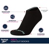 image:imageReebok Girls No Show Socks 12 Pack Performance Cushion Comfort Active Socks  Moisturewicking Fabric Seamless Toe Snug Ribbed Cuff Flexible Stretch Fit Machine WashableBlack Multi