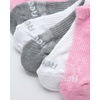 image:imageReebok Girls No Show Socks 12 Pack Performance Cushion Comfort Active Socks  Moisturewicking Fabric Seamless Toe Snug Ribbed Cuff Flexible Stretch Fit Machine WashablePinkWhiteGrey