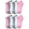 image:imageReebok Girls No Show Socks 12 Pack Performance Cushion Comfort Active Socks  Moisturewicking Fabric Seamless Toe Snug Ribbed Cuff Flexible Stretch Fit Machine WashablePinkWhiteGrey